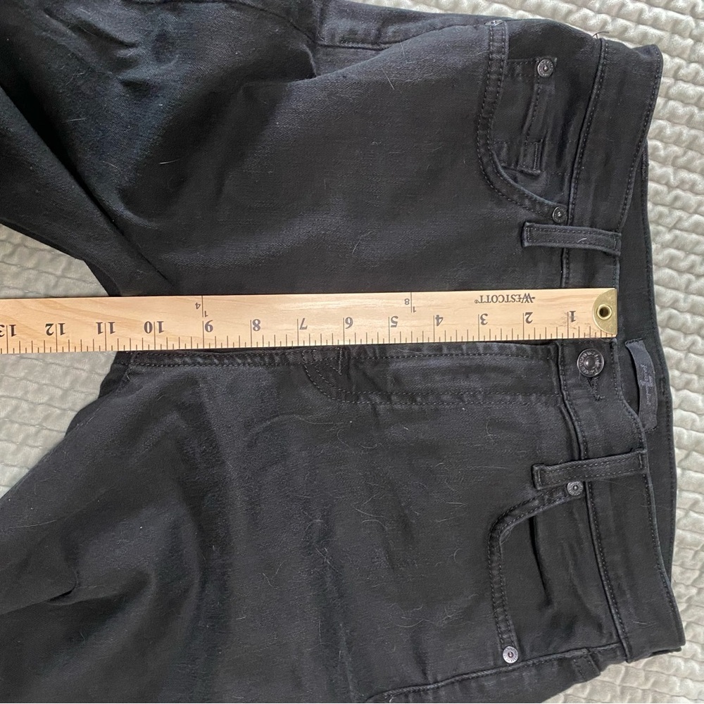 Seven 7 for All Mankind High Waist Ankle Gwenevere Black Denim Skinny Jeans 29 - Picture 12 of 13